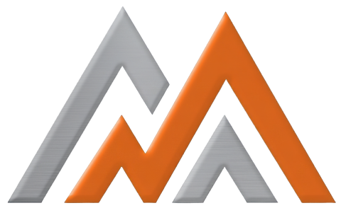 mountain logo orange gray